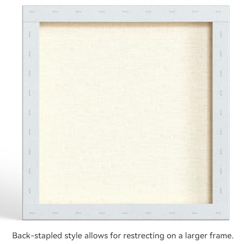 PHOENIX 20x20 Inch 2 Pack Gallery Canvas - 1.5 in Thick Large Square Canvases for Painting - Deep Edge 100% Cotton 11 Oz. Gesso Primed White Blank Professional Canvas Oil & Acrylic Paints - size: 20"x20", style: Gallery