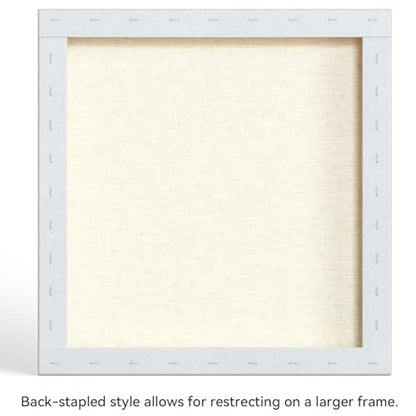 PHOENIX 20x20 Inch 2 Pack Gallery Canvas - 1.5 in Thick Large Square Canvases for Painting - Deep Edge 100% Cotton 11 Oz. Gesso Primed White Blank Professional Canvas Oil & Acrylic Paints - size: 20"x20", style: Gallery