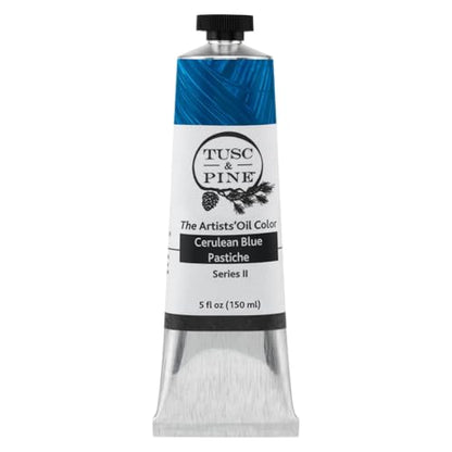 Tusc & Pine Artist Oil Paint - Cerulean Blue Pastiche (Hue), 150 ml, Non-Yellowing, Rich & Creamy Consistency, Maximum Pigment Load, Small Batch Milled Oil Paints Made in the USA - color: Cerulean Blue Pastiche (Hue), size: 5.07 Fl Oz (Pack of 1)
