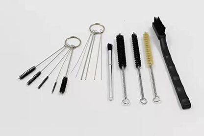 DECFLO 17 PCS Paint Spray Gun Cleaning Maintenance Brush Kit - Wire Lubricant Cleaner w/Nylon Mini Brushes and Needles for Tattoo Equipment，HVLP Airbrush Nozzles