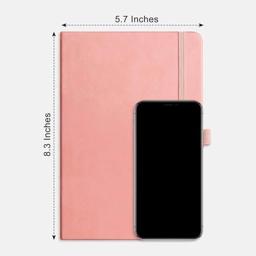 RETTACY Blank Journal Notebook, 192 Pages per Pack, A5 Size (5.7'' x 8.3'') - color: Black & Pink