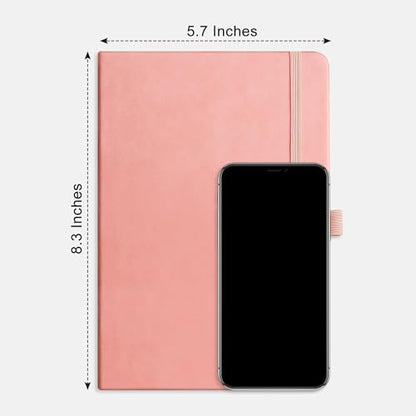 RETTACY Blank Journal Notebook, 192 Pages per Pack, A5 Size (5.7'' x 8.3'') - color: Black & Pink