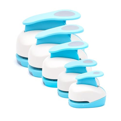 5PCS Circle Paper Punch, Handmade Scrapbook Paper Puncher, 5 Size (0.3"+ 0.6"+ 1" +1.5"+2") of Scrapbooking Punches Crafting Designs for Office Supplies, Card Making, DIY Albums Photos - color: 0.3"+ 0.6"+ 1" +1.5"+2"