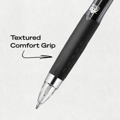 uniball™ 207 Gel Pens, Black Ink, 1.0mm Bold Point, Retractable, 12 Count | Smooth Writing, Fraud-Resistant, uni Super Ink™ - size: 1 Count (Pack of 12)