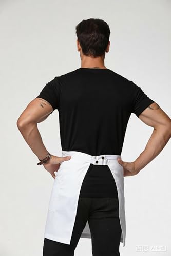 Waist Apron for Men Server Bistro Half 4251BY - color: White, size: 1 Pack