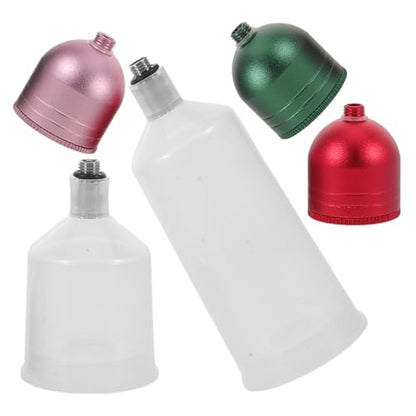 SEWACC Generic Airbrush Paint Holder Set, 5 Pcs 3.54In Nail Art Paint Cups Containers Mixing Pots for Precise Craft Painting