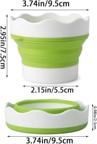 Green Piece Paint Brush Cleaner - 18 Oz - Silicone Cleaning Container - style: Paint Brush Cleaner with Foldable Silicone Cup