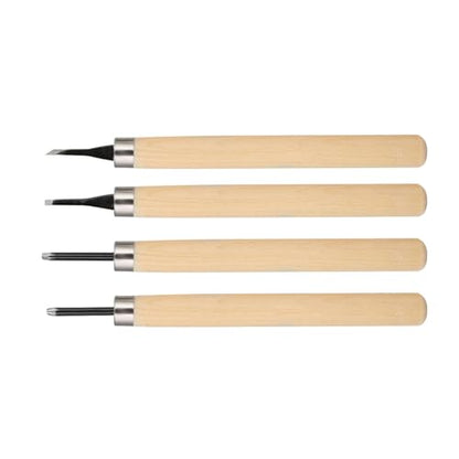 4Pcs Wood Carving Knife, Carving Chisels Manual Sharpener Carving Tools Set for Woodworking Wood Engraving Rubber Stamp Pattern Carving Craft Projects(#2) - color: #2