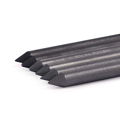JIAHG 6 Pcs 2B 4B 14B 5.6mm Charcoal Lead Refills Mechanical Pencil Lead Professional Artist Sketch Pencil Refills Automatic Graphite Pencil Lead Refills for Students Drawing Sketching Art Supplies - color: 6pcs 5.6mm Lead Refills-2B 4B 14B
