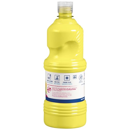 Prang Ready-to-Use Tempera Paint, Yellow, 32 Oz., 1 Count - color: Yellow