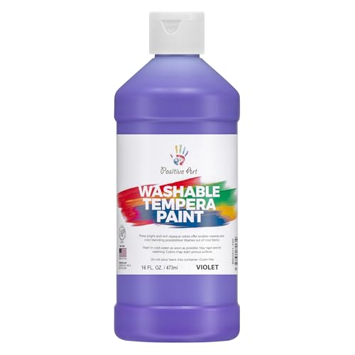 Washable Paint for Kids, 16 Oz Bottle Washable Tempera Paint, Paint for Schools, Classroom Student Paint, Non-Toxic Kids Paint Set Finger Paint - (Violet) - color: Violet