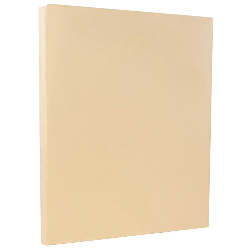 JAM Paper® Vellum Bristol Cardstock - 8.5" x 11" - 67 lb Ivory - 50/Pack - color: Ivory, size: 8.5" x 11"