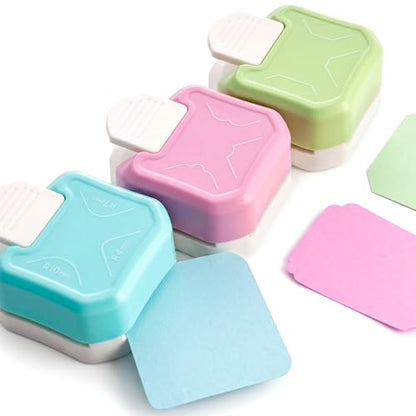 LOVEINUSA Corner Rounder Punch, 3 in 1 Paper Punch with 3 Round Corner Sizes (R4/R7/R10mm), Decorative Edge, Chamfer Cutter for Scrapbooking, Photos, Cardstock, Laminate, DIY Cards & Crafts