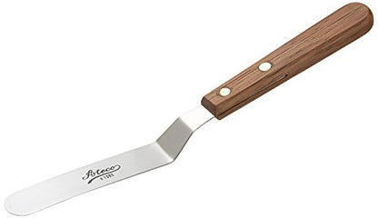 Ateco 1385 Offset Spatula with 4.5-Inch Stainless Steel Blade, Wood Handle, 4.5 Inch, natural - size: 4.5 Inch (Pack of 1)