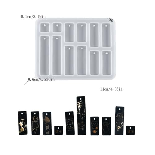(Eight Sets) Silicone Resin Mold for Badge Reel Grips, Earrings, Studs, Keychains, Phone Grips, Magnets, Jewelry Casting