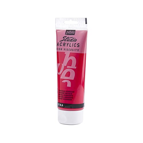 Pébéo 832-354 - Studio Acrylics Fine Acrylic - Acrylic Paint - Iridescent Acrylic - Iridescent Red Blue - Iridescent Red Blue 100ml/3.38oz - color: Iridescent Red Blue, size: 3.38 Ounce (Pack of 1), style: Acrylics Color