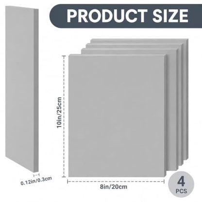 Oopsu 6 Pcs Linoleum Blocks for Printmaking, 8 x 10 Inch Rubber Carving | Soft TPR sheets, 0.12 inch thick; easy to carve for crisp prints, stamp making, card making, DIY crafts and art projects.