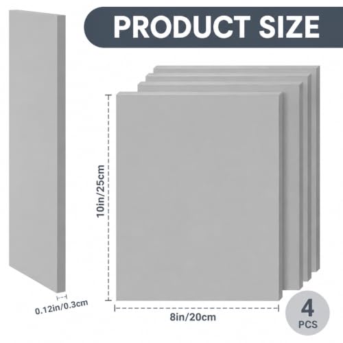 Oopsu 6 Pcs Linoleum Blocks for Printmaking, 8 x 10 Inch Rubber Carving | Soft TPR sheets, 0.12 inch thick; easy to carve for crisp prints, stamp making, card making, DIY crafts and art projects.