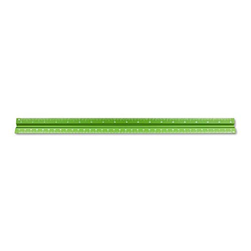 Alumicolor Aluminum Engineer Solid Drafting Scale, 12IN, Green - color: Green, size: 12 Inch, style: Engineer