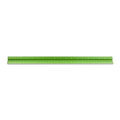 Alumicolor Aluminum Engineer Solid Drafting Scale, 12IN, Green - color: Green, size: 12 Inch, style: Engineer