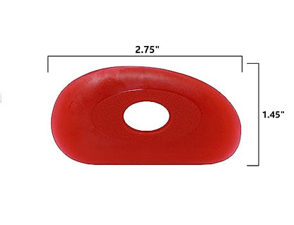 Creative Hobbies Pack of 6 Red Soft Silicone Pottery Ribs (Shapes 0-5) | Ultimate Ceramic Sculpting Tools Set for Smooth Finishing and Removing Finger Marks - color: All 6
