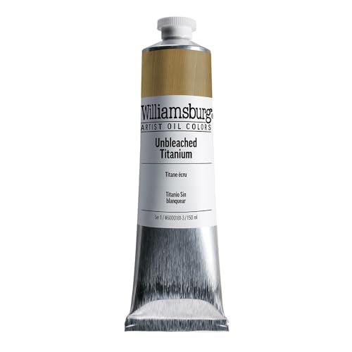 Williamsburg Artist Oil Colors, Unbleached Titanium, 150 ml Tube | Artist grade oil paint delivering rich texture, high pigment load, and distinctive handmade character. - color: Unbleached Titanium, size: 5.07 Fl Oz (Pack of 1)