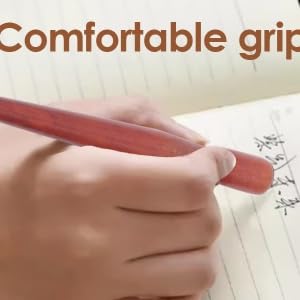 Pssopp 10 Pcs Nib Pen Holder, Dip Pen Set Comic Dip Wooden Pen Nib Holder for Art Painting English Calligraphy (Wood Color) - color: Natural Wood Color