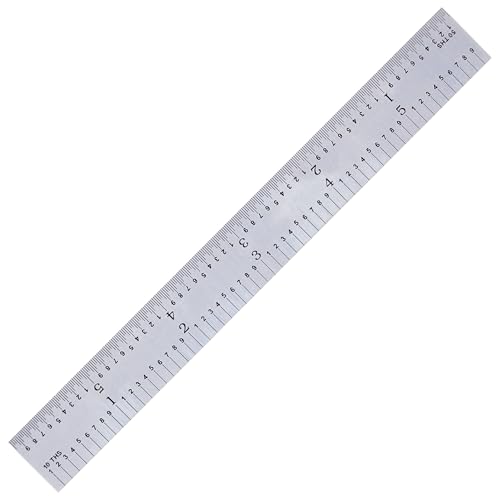 Made in USA 6" Metal Ruler, Rigid | Steel Measuring Tool, 3R Graduation - color: Carbon Steel-Rigid, size: 6"
