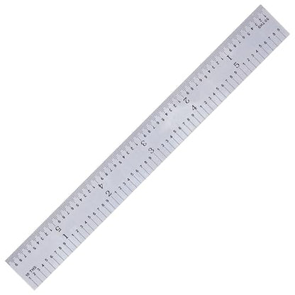 Made in USA 6" Metal Ruler, Rigid | Steel Measuring Tool, 3R Graduation - color: Carbon Steel-Rigid, size: 6"