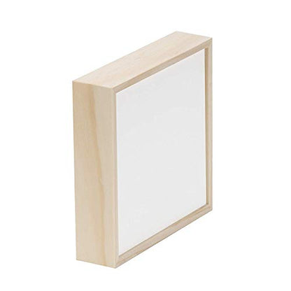 Da Vinci Pro Liquid Art Multi-Media Panel 10x10, 1-1/2" Deep Gesso Board with Natural Wood Frame, Raised Lip Wood Canvas Panel Ideal for Artists Using High Flow Acrylics and Alcohol-Based Dyes - size: 10x10"