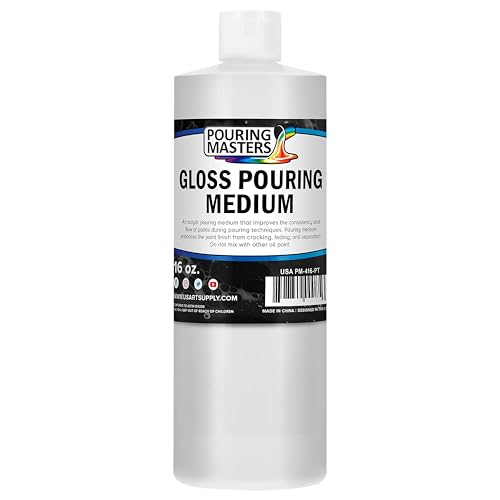U.S. Art Supply Professional Gloss Pouring Medium 16oz (Pint) - Improves Paint Flow & Cell Effects Creator, Viscosity Adjuster for Art Acrylic Painting - size: 16 Fl Oz (Pack of 1)