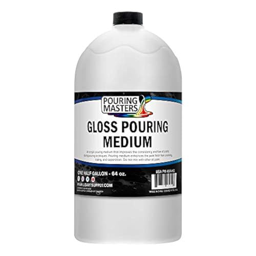 U.S. Art Supply Professional Gloss Pouring Medium 64oz (Half Gallon) - Improves Paint Flow & Cell Effects Creator, Viscosity Adjuster for Art Acrylic Painting - size: 64 Fl Oz (Pack of 1)