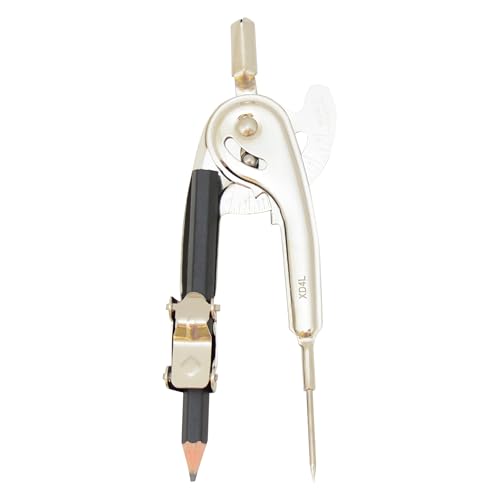 Westcott Nickel-Plated Ball Bearing Compass with Pencil, Professional Style, Back-to-School Supplies, Draws Circles up to 13 Inches in Diameter - size: Ball Bearing