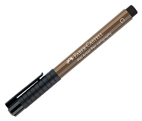 Faber-Castell Art & Graphic Pitt Artist Pen Calligraphy India Ink Pen, Nougat, Single Pitt Pen, For Art, Craft, Drawing, Sketching, Home, School, University, Colouring