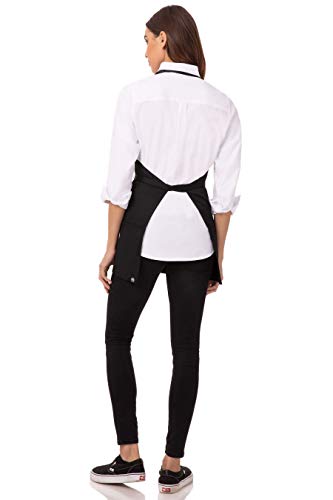 Chef Works Unisex Three Pocket Apron - color: Black, 2 Pack