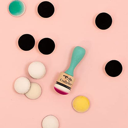Craftelier - Replacement Round Foam Pads of 30 mm Diameter for Applying and Mixing Inks for Scrapbooking and Other Craft Projects | Compatible with Ink Blending Tool - size: Replacement Foam Refills of 30 mm