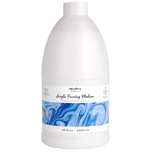 Nicpro Paint Thinner for Acrylic Painting, 33.8oz / 1000ml, Acrylic Paint Thinner, Acrylics Flow Medium Improve Flow Consistency | Acrylic Paint Thinner, Acrylics Flow Medium Improve Flow Consistency - size: 33.8 Fl Oz (Pack of 1)