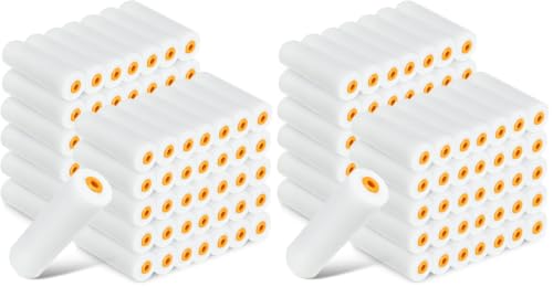 Nuogo 120 Pcs 4 Inch Foam Paint Roller Mini High Density Foam Roller Refills Paint Edger Tool for Walls Brings Smooth Finishes Flat Surfaces (White) (Pack of 2) - size: 4 Inch (Pack of 2)