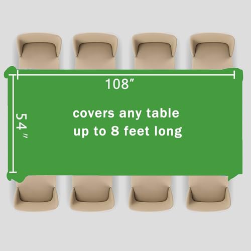 Green Plastic Table Cloth, 2 Pack Green Tablecover, 54 x 108 Inch Disposable Tablecloth for Rectangle Table, Waterproof Decorative TableCover for Party, Picnic, Birthday, Wedding - color: Dark Green