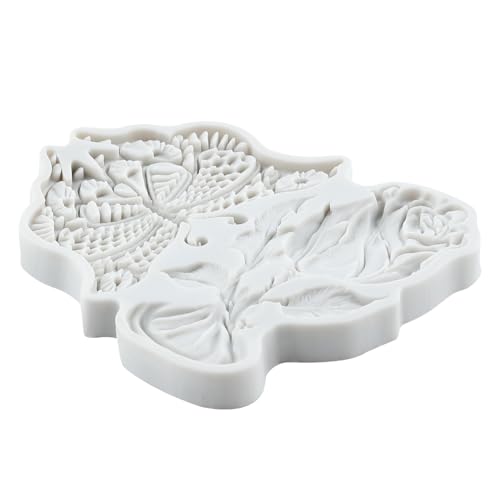 Butterfly Rose Polymer Clay Molds Butterfly Flower Silicone Mold - color: Style K