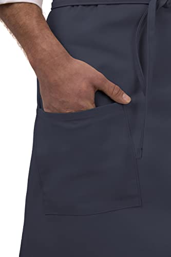 Chef Works Unisex Two Pocket Bistro Apron - color: Navy