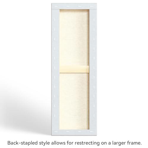PHOENIX 6x12 Inch 3 Pack Gallery Canvas - Small Long 1.5 in Thick Canvases for Painting - Deep Edge 100% Cotton 11 Oz. Gesso Primed White Blank Professional Canvas Oil & Acrylic Paints - size: 6"x12", style: Gallery