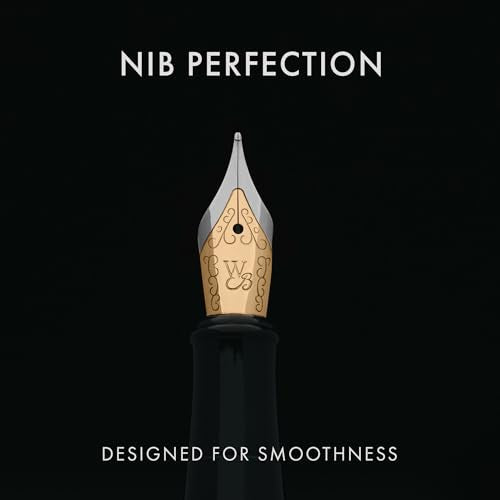Wordsworth & Black Luxury Fountain Pen Set for Writing, Medium Nib, Black - color: Black Gold, style: Medium Nib