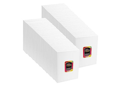 Stretched Canvas Packs - Multipack Low Cost Stretched Canvas for Artists, Painting, Professionals, & More! - [50 Pack - 5x7] - size: 5x7" - 50 Pack