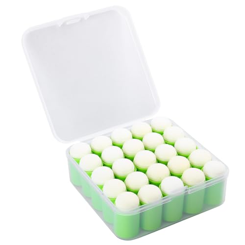25PCS Sponge Daubers W/Storage Case - Perfect for Use with a Variety of Coloring Mediums Such as Inks, Paints, Chalks, and More - Fits Over The Finger and Makes Blending Accuracy Easier - color: Green
