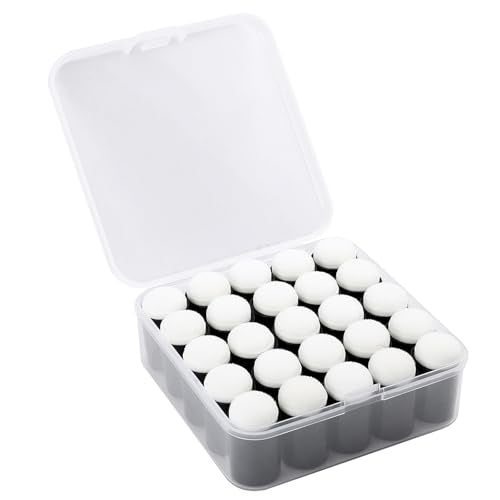 25 Pieces Sponge Daubers with Storage Case - Applicator for Stenciling, Sponging, and Detailed Effects - Fits Over The Finger and Makes Blending Accuracy Easier - color: Black