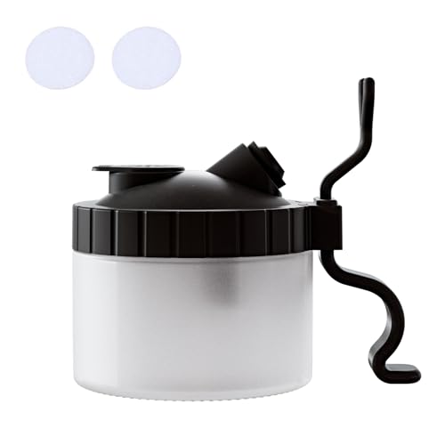crpen Airbrush Kit with Cleaner Solution, Airbrush Cleaning Pot, Airbrush Spray Cleaning, 30psi/35psi Air Pressure, Black