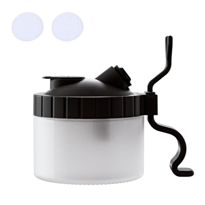 crpen Airbrush Kit with Cleaner Solution, Airbrush Cleaning Pot, Airbrush Spray Cleaning, 30psi/35psi Air Pressure, Black