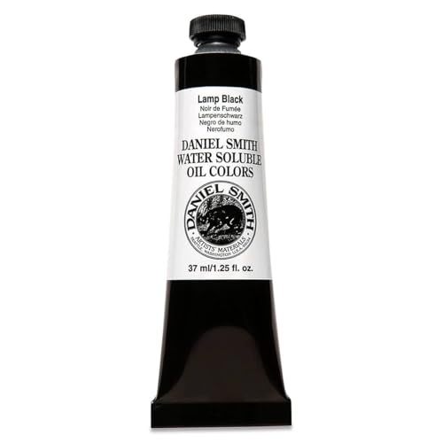 Daniel Smith 284390013 Water Soluble Oils Paint Tube, 37 ml, Lamp Black - color: Lamp Black