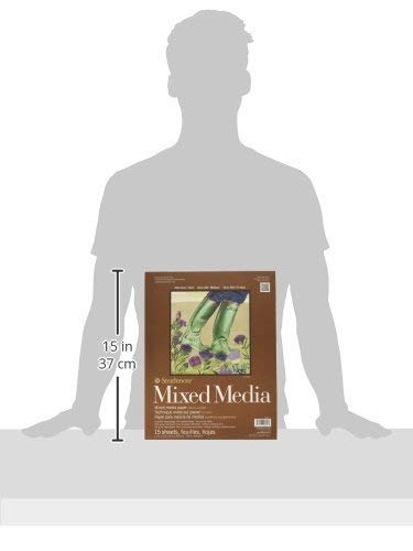 Strathmore 400 Series Tape Bound Mixed Media Pad, 140 lb. Vellum Paper, 11 X 14 inches, 15 Sheets (462-111)